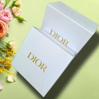 กล่องใส่ของขวัญ Dior โลโก้สีทอง กล่องเก็บเครื่องประดับ