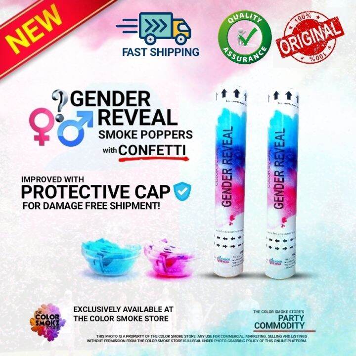 Gender Reveal Color Smoke Poppers With Confetti Lazada PH Gender reveal color smoke poppers with confetti lazada ph