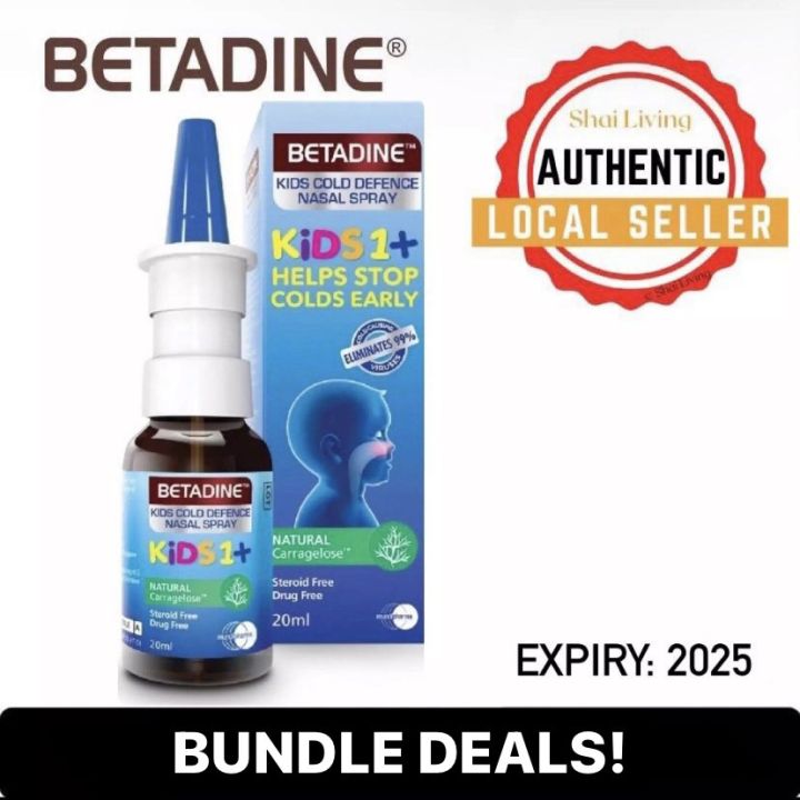 Betadine Cold Defence Kids Nasal Spray 20ml (Expiry 2025) Lazada