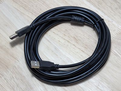 สาย USB 2.0 ผู้-ผู้ (Male to Male) สีดำ สำหรับเชื่อมต่อพอร์ต USB ความเร็ว 480Mbps สายมาตรฐานโรงงานอย่างดี