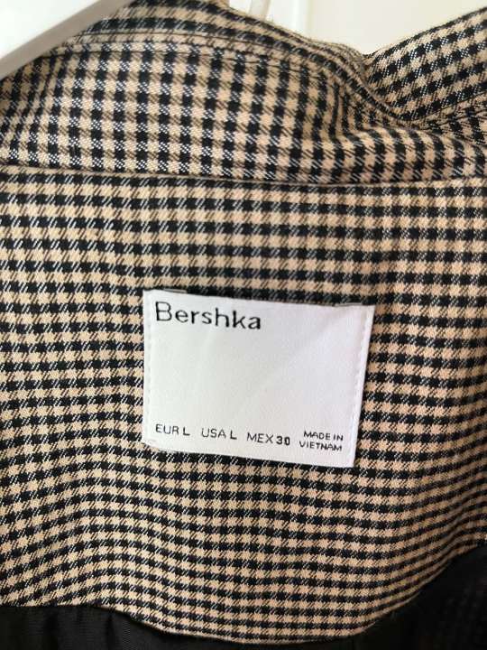 blazer-สก็อต-แบรนด์-bershka-สีน้ำตาลดำ