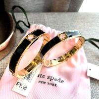 ✨ของแท้ 100%✨ กำไลข้อมือสีดำทอง Kate Spade  HOLE PUNCH SPDE BLACK  C1964