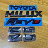 โลโก้ Toyota-Hilux-Revo-E-G-V-J ใหญ่ สีดำ ติด REVO ราคาต่อชิ้น