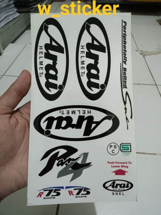 decal helm arai