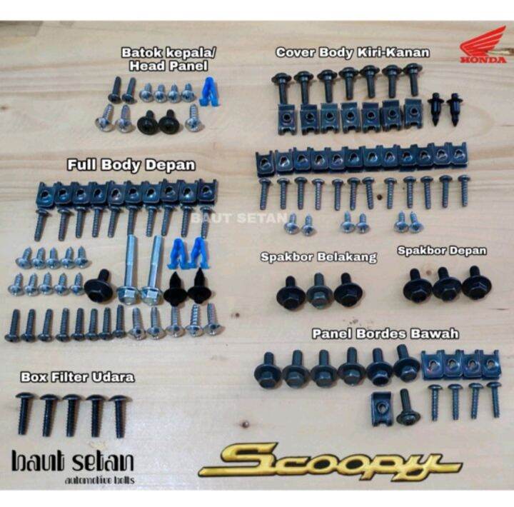 Baut Full Set Body Honda Scoopy Fi Baut Lengkap Body Scoopy Fi Lazada Indonesia