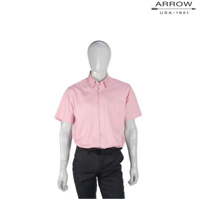 เสื้อเชิ้ตสีชมพูแขนสั้นผู้ชาย ยี่ห้อ ARROW