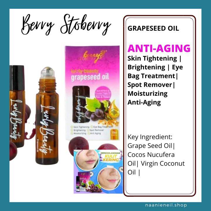 Grapeseed Oil Grape Oil Berry Stoberry Jeragat Parut Dark Spot Lazada