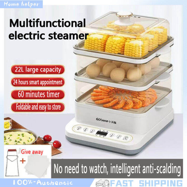 Electric Steamer 3layer largecapacity household multifunction timing