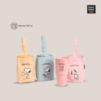 แก้วน้ำ Moshi พลาสติกพร้อมกระเป๋า มีฝาปิด ลาย Snoopy สินค้าลิขสิทธิ์แท้ ขนาด 750 ml.