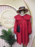 Ribbon Red Dress ป้าย Tankun