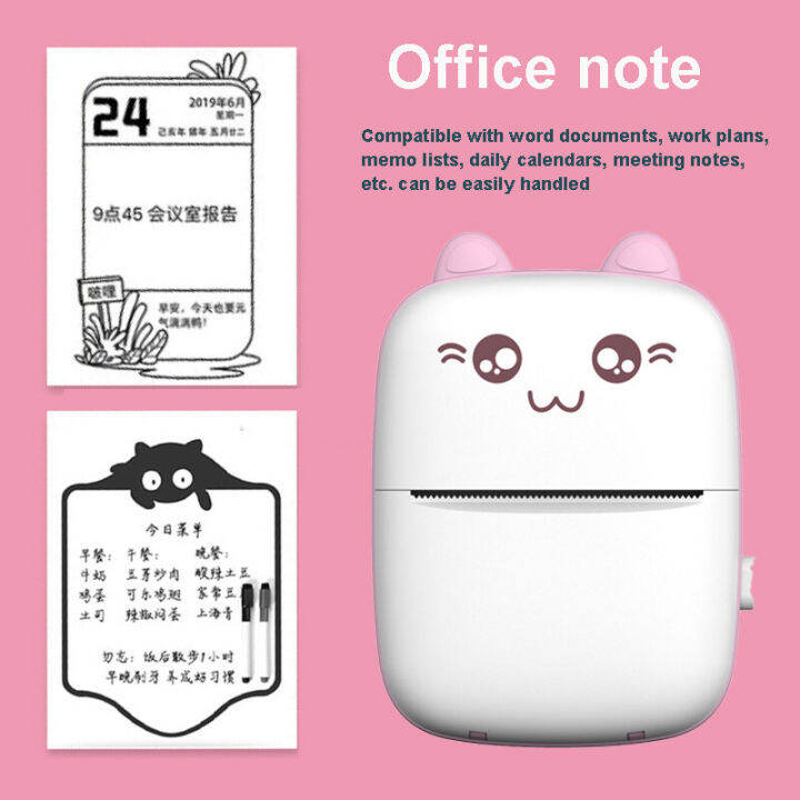 Portable Mini Thermal Printer+Free Printing Papers Tanpa Tinta Termal ...