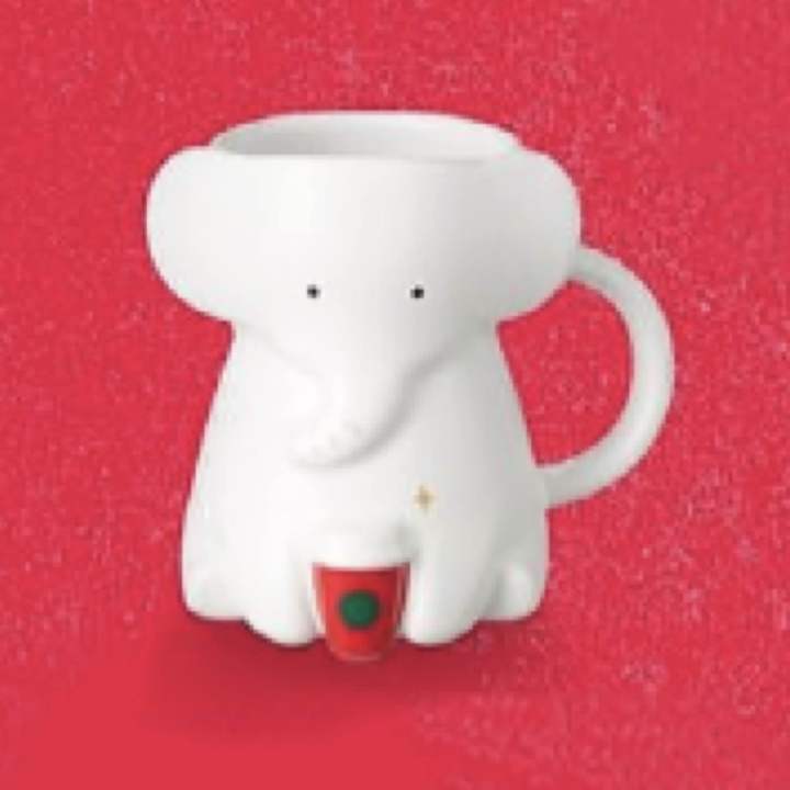 Starbucks Ceramic Holiday Elephant Mug 10oz แท้💯