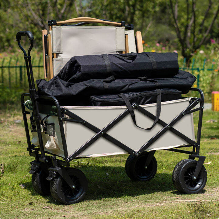 LENOBLE Camping Trolley Wagon 5-7-8 inch Wagon Trolley Outdoor Trolley ...