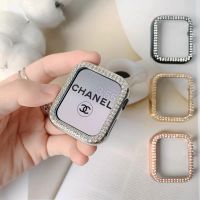 ( พร้อมส่งใน?? ไม่ต้องรอนาน ) เคสเพชรสองชั้น Double Daimond Case  PC เงา มีแถบเพชร 2 แถว ใช้ได้กับ Apple Watch Series 7 6 5 4 3 2 1 Se ขนาด 40 41 44 45 mm