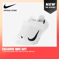 Nike Unisex Multiplier Running No-Show Socks (2 Pairs) - White