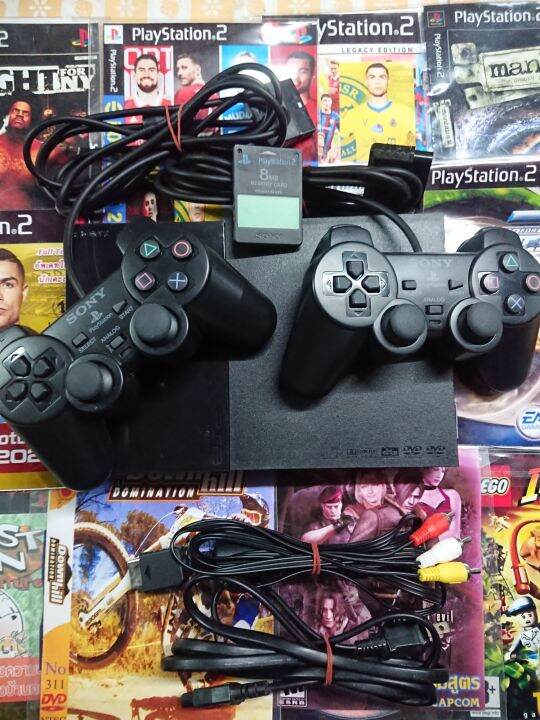 ps2-2จอย-1เซฟ-5แผ่น-มีpes-winning2023-แปลงแล้วเล่นแท้ก็อปไร้ท์ปกติ