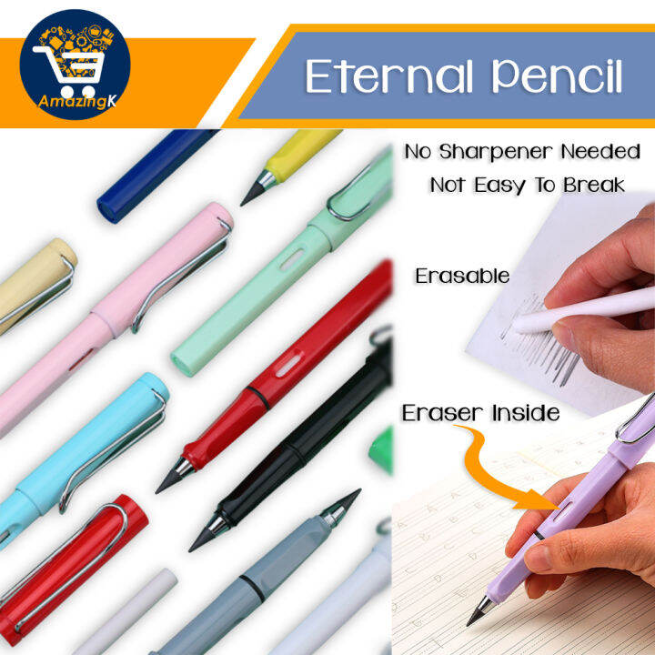 Amk Eternal Pencil Sketch Drawing Non-sharpening Permanent Free Rubber 