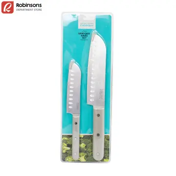 Martha Stewart Everyday - Aqua 2-Piece Santoku Knife Set