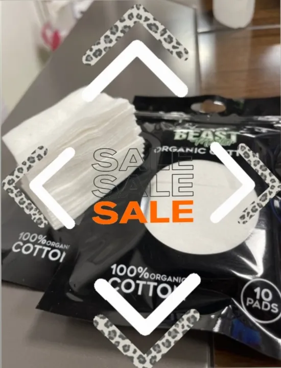 MUJI COTTON 10 Pads Beast Master Cotton Vaping Pads. Lazada PH