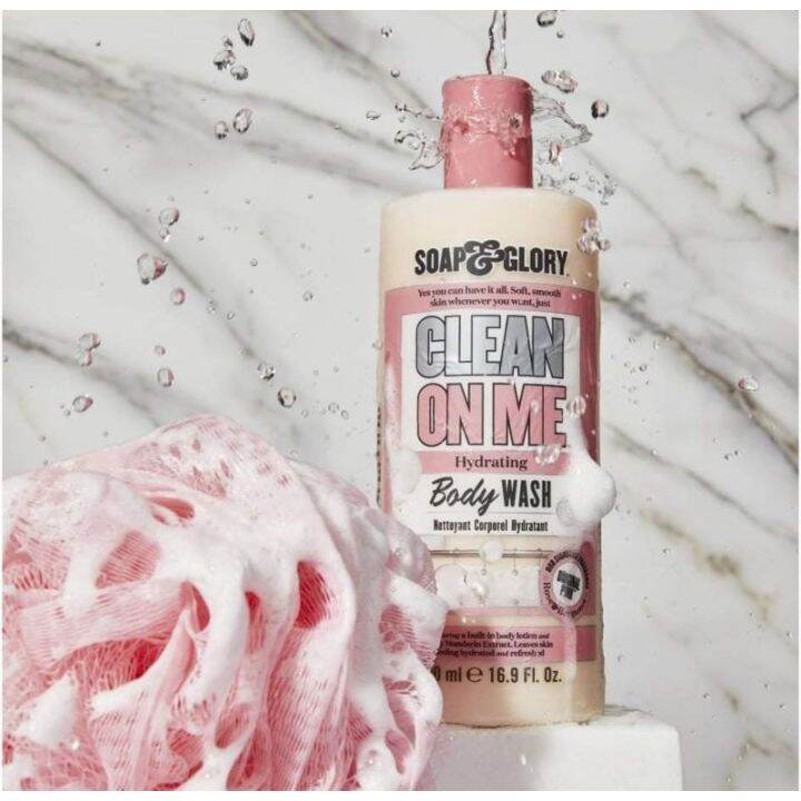 Soap and Glory Clean On Me Creamy Clarifying Shower Gel 500ml./250ml