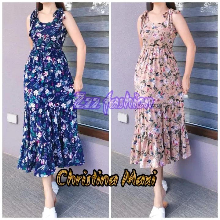 Zzz Crhistina Self Tie Maxi Dress | Lazada PH