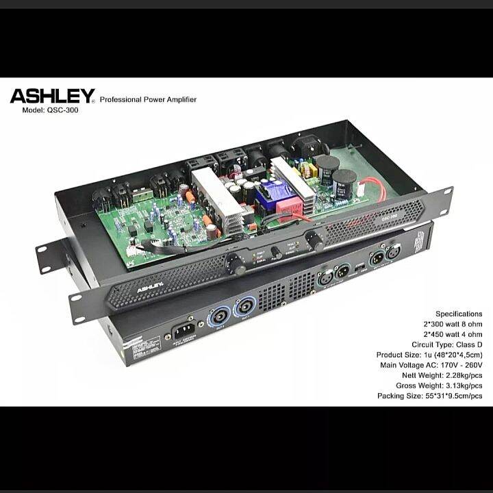 Power Amplifier Ashley QSC 300 Original Class D Lazada Indonesia