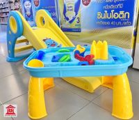 ?โต๊ะเล่นน้ำพร้อมชุดตักทราย? (Water &amp; Sand Table Set) #วัสดุ : พลาสติก PP ♻️ #ขนาด : 56*36.5*30 cm. ชุดใหญ่ เสริมสร้างกล้ามเนื้อ และจินตนาการ เพื่อความสนุกสนาน