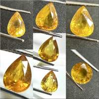 แซฟไฟร์เหลือง พลอยธรรมชาติ 100% Yellow sapphire 100% natural gemstone