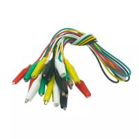 ปากคีบ 22AWG 5สี Double ended คลิปจระเข้สายคลิปจระเข้สายการทดสอบสายไฟ10pcs แพ็คล่ะ10เส้น