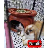 บ้านแอร์กระต่ายขนาดใหญ่พอดีดินเผาขนาด10นิ้ว คละลายประตูส่งพร้อมที่ใส่น้ำแข็วด้านบน