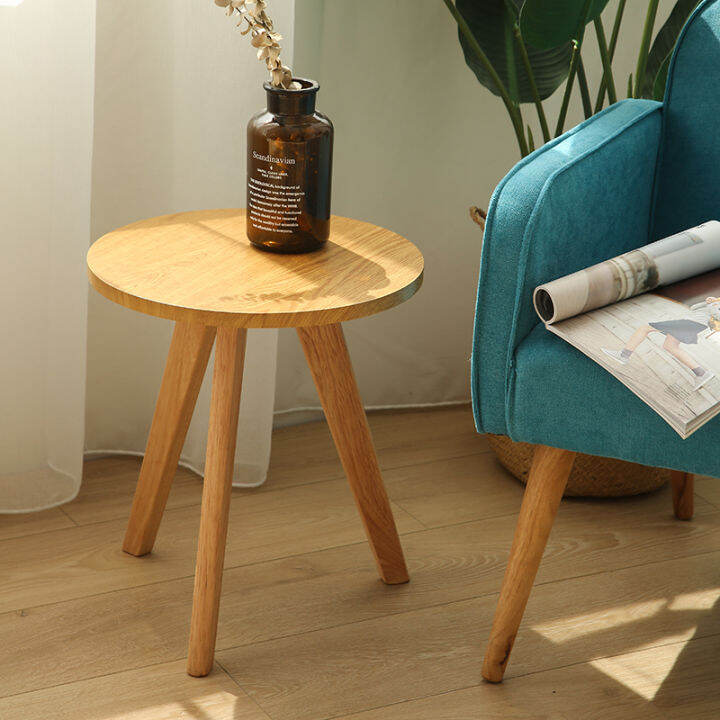 Nordic Solid Wood Coffee Table Sofa Corner Table Simple European Style