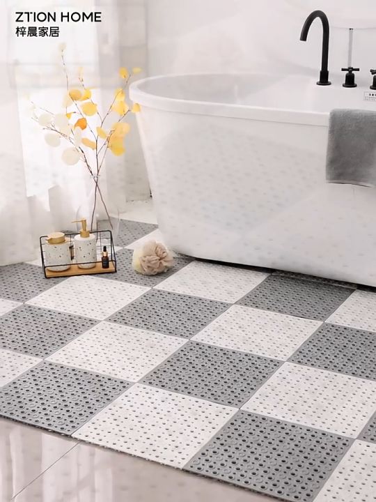 1pc New Design Diy Bathroom Splice Mat For Home Toilet, Shower
