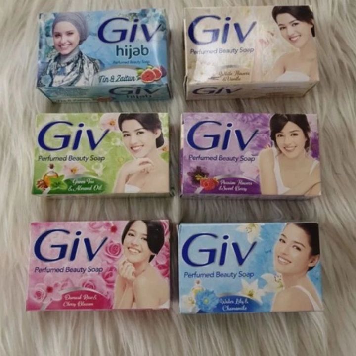 Sabun Giv Isi 6 Giv Bar Soap White Beauty Giv Sabun Mandi 76gr