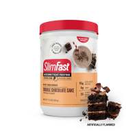 SlimFast Intermittent Fasting, Chocolate Cake, Snack Shake Mix, Casein Protein Powder,10 Servings