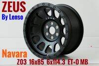 ล้อแม็ก ขอบ16 ZEUS Z03 By LENSO 16x8.5 ET 0 6H114.3 ใส่นาวาร่า สีดำ??ราคาชุด4วง✅ล้อแท้มีรับประกันนาน3ปี✅❤️