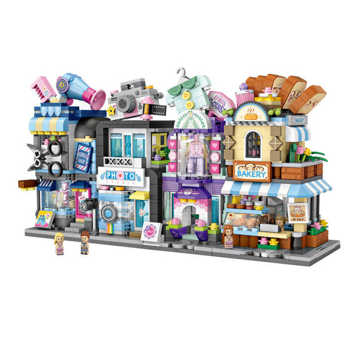 Đồ chơi lắp ráp lego LOZ building blocks mô hình cửa hàng tiện lợi- hair salon-photo studio- bakery-clothing store Đồ chơi lắp ráp lego LOZ building blocks mô hình cửa hàng tiện lợi- hair salon-photo studio- bakery-clothing store