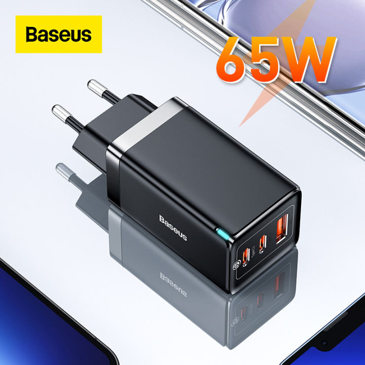 Bộ sạc nhanh Baseus GaN5 Pro 65W USB C Charger QC  PD  Cổng USB