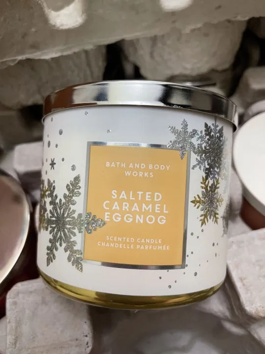 salted caramel eggnog candle bath and body works