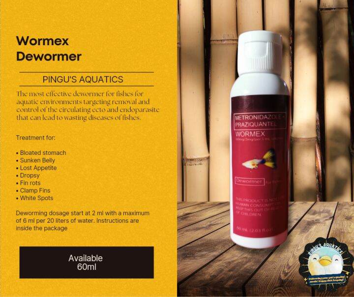 Wormex Dewormer for Fish Diseases 60ml Lazada PH