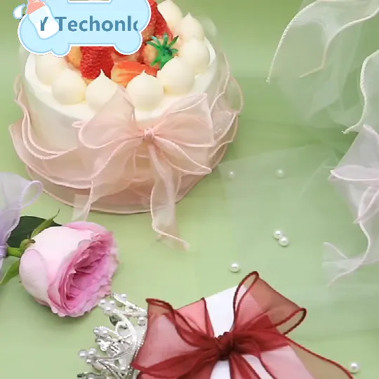 4cm width Chiffon Ribbon for Gift / Flower Wrapping, DIY Crafts Bouquet  Garland Baking Decoration/ DIY /Gifts