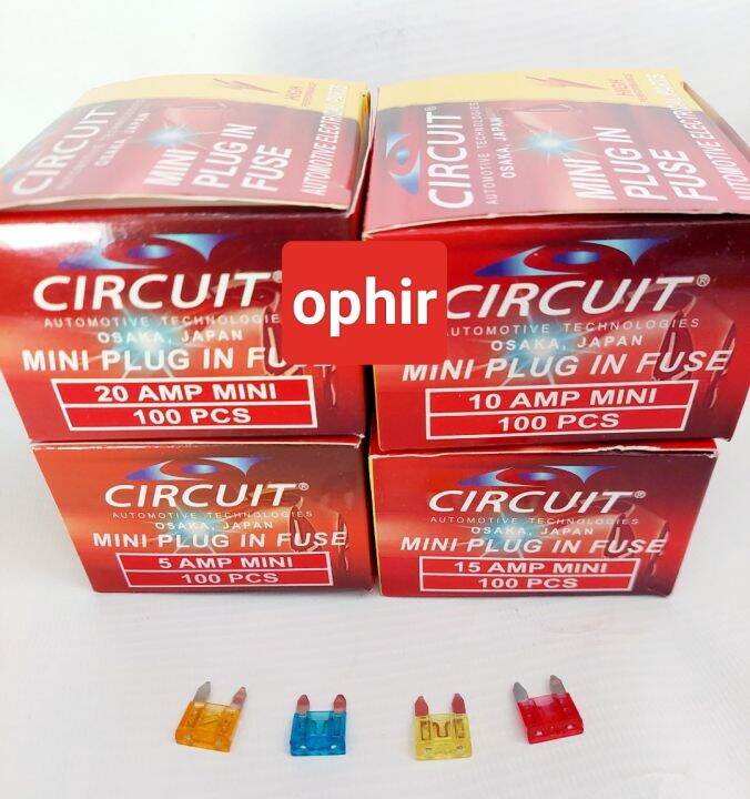 circuit mini fuse plug in 5amp,10amp,15amp,20amp Lazada PH