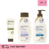 Aveeno Daily Moisturizing Body Lotion 71 g./ Skin Relief Moisturizing Body Lotion./ Soothing &amp;Calming Body wash 354 ml.