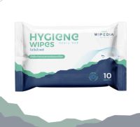 (2ซอง) ไวพีเดีย ทิชชูเปียกผสมแอลกอฮอล์95% Food Grade HYGIENE WIPES ป้องกันcovid