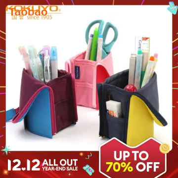 KOKUYO Pencil Case Students Use Large Capacity Simple Stationery Bag  Creative Net Red Multi-function Ins