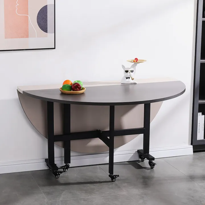 Overall Folding Dining Table Household Small Apartment Movable round