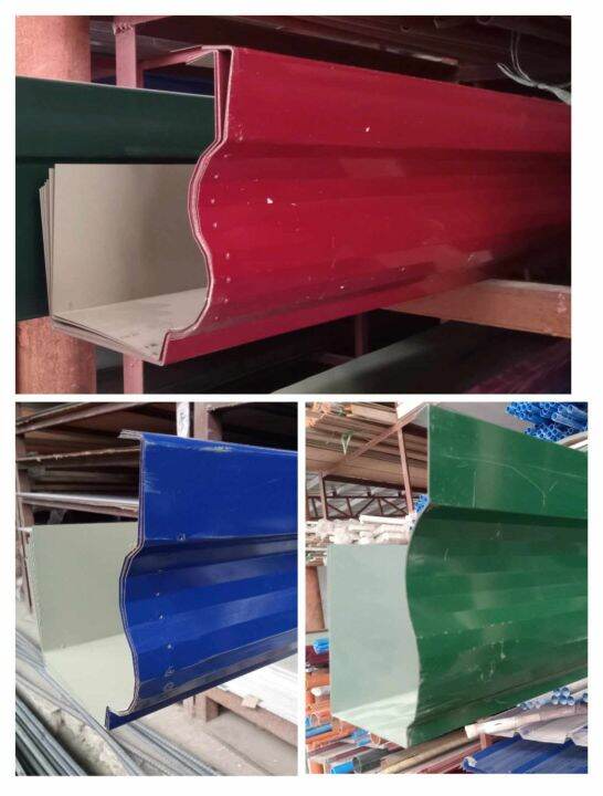 Gutter Box Type, Spanish Pre Painted .4 Red, Green, Blue G.I. 24 Sold Per 4FT Lazada PH