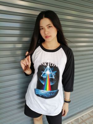 เสื้อ​วง​pinkfloyd​แขน​สาม​ส่วน​ผ้า​บาง​50