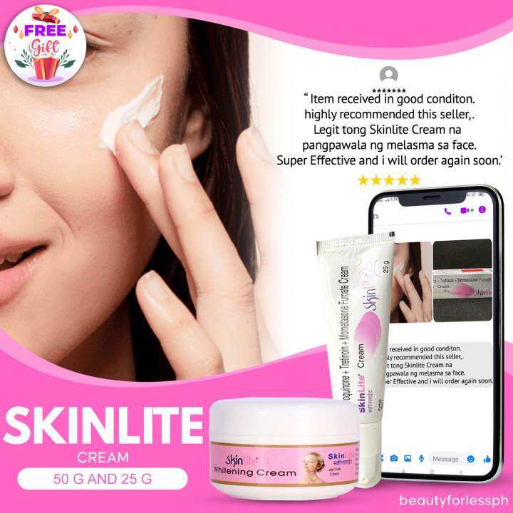 ORIGINAL SKINLITE Whitening Cream in TUB 50g melasma remover pekas