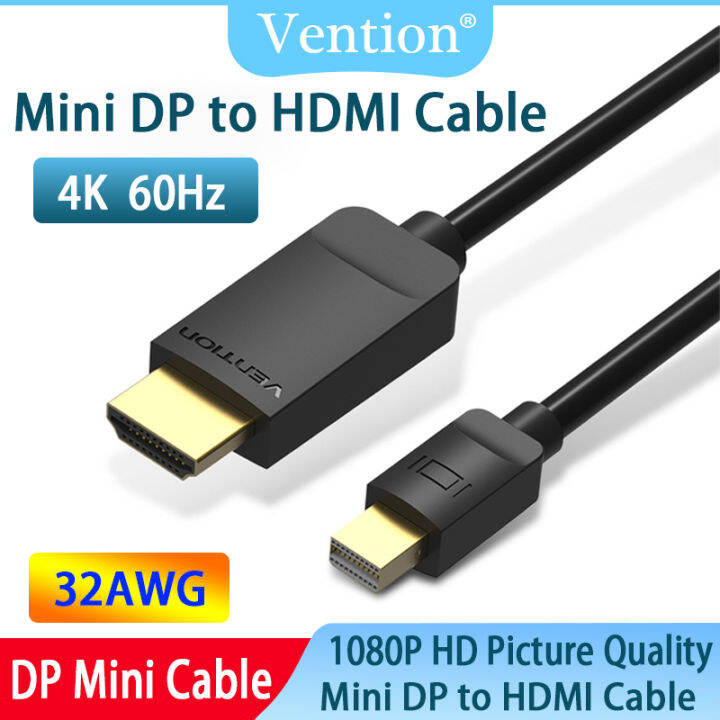 Vention 1.2 Mini Display Port to HDMI Cable 4K Thunderbolt to HDMI