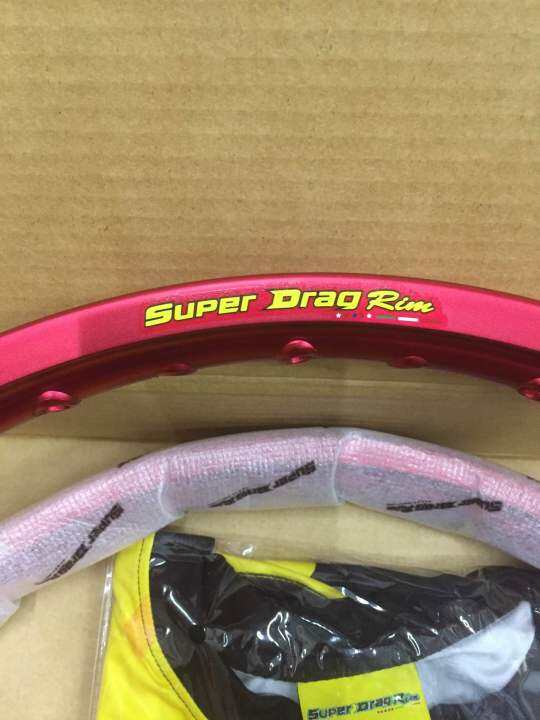 วงล้อ-super-drag-rim-รุ่นstreet-1-2ขอบ17-2วง-ขอบเรียบ-สีแดง-sd1217r